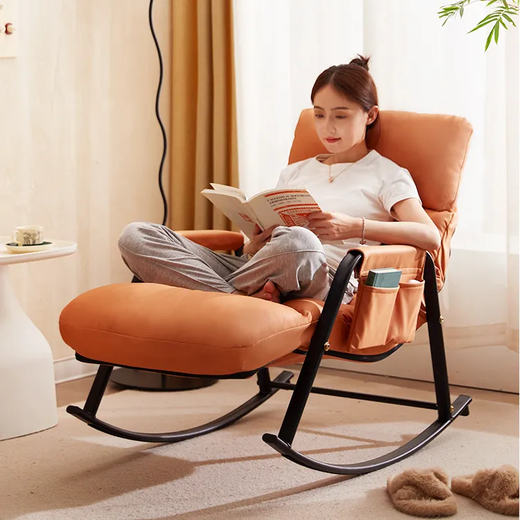 摇椅躺椅折叠午休椅防污午睡椅靠椅防水客厅龙虾椅摇摇椅