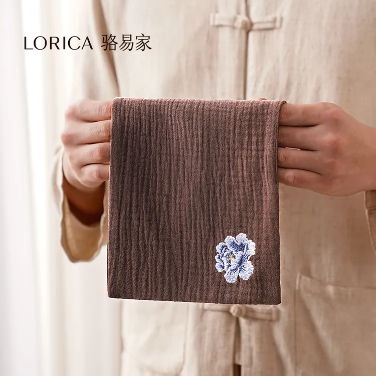 骆易家茶巾布吸水高档禅意茶布棉麻刺绣毛巾茶垫茶桌茶席茶具配件