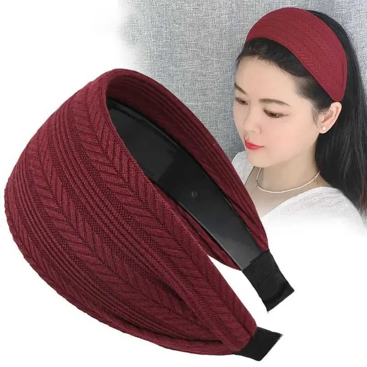 洋气宽边针织发卡2025新款遮白发头饰外戴压发洗脸头箍百搭时尚