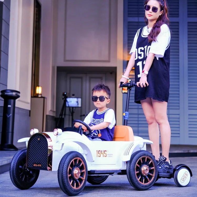 儿童电动汽车四轮遥控男女宝宝玩具车可坐大人亲子互动双人小孩车