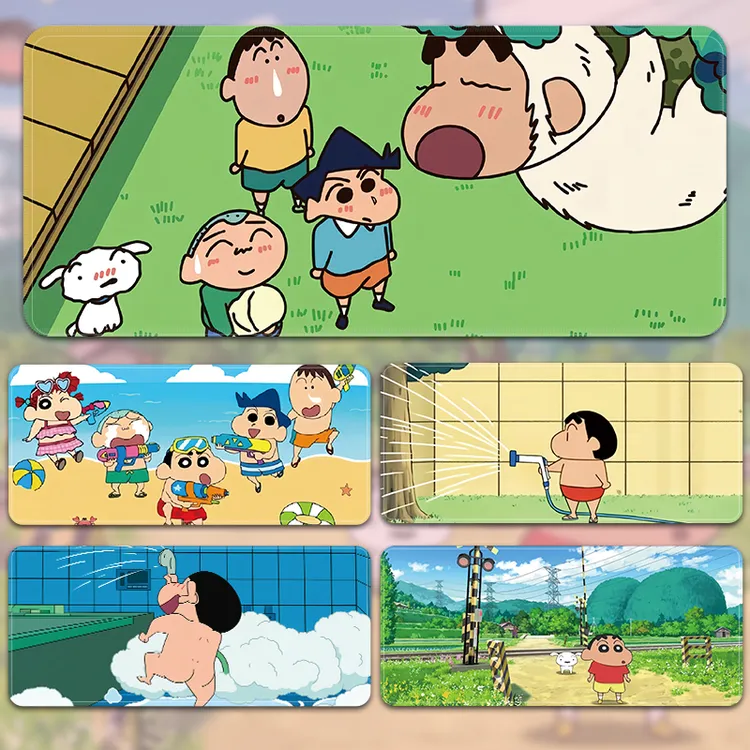 蜡笔小新鼠标垫大号卡通加厚书桌垫办公室电脑键盘垫笔记本学习垫