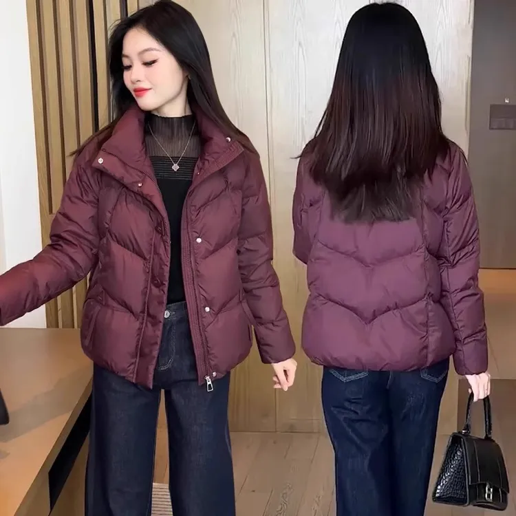 韩版棉衣女立领面包服棉袄2024冬季流行爆款洋气减龄短款保暖棉服