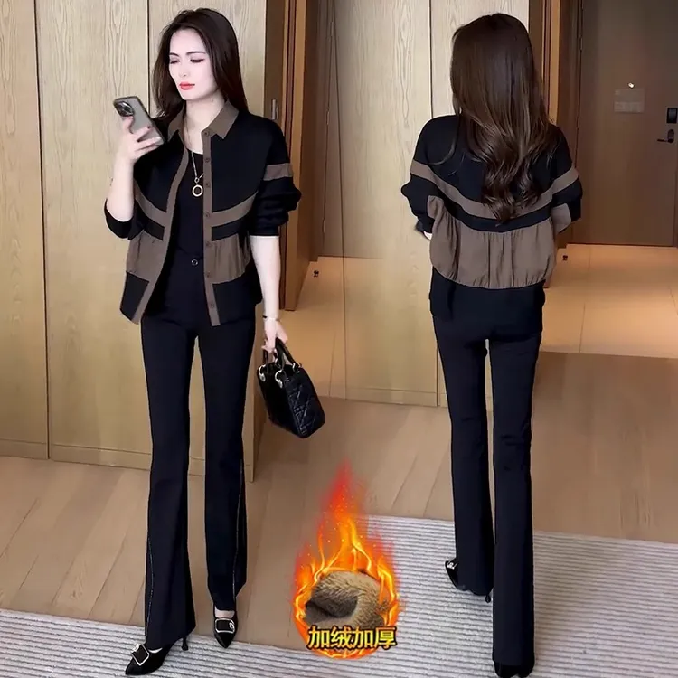 【加绒/不加绒】短外套女2025春秋新款宽松显瘦休闲百搭夹克上衣服