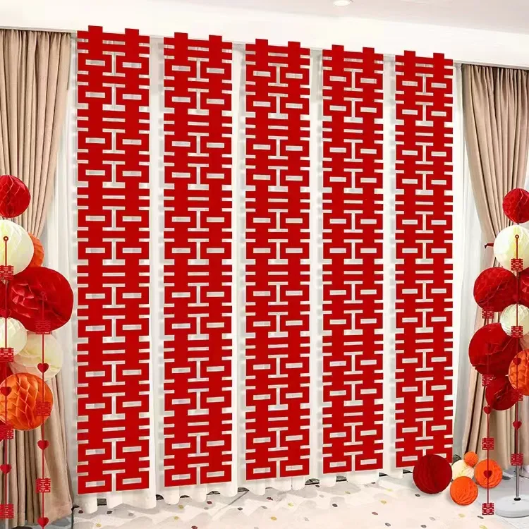 【结婚长条喜】装饰备婚套装卧室结新房背景墙结婚加厚新婚喜庆布置