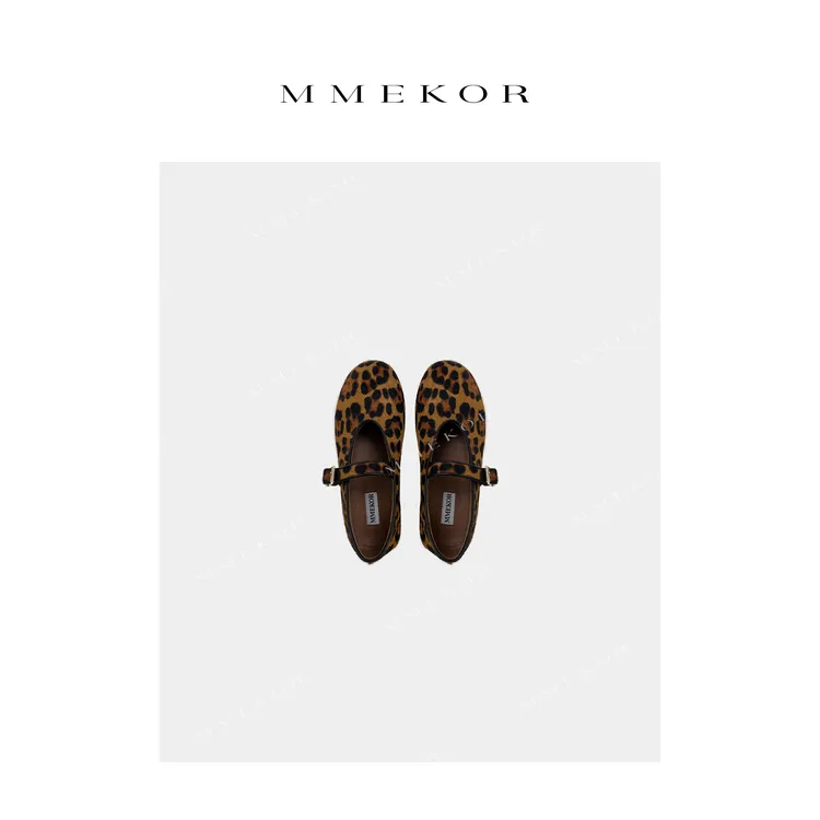 MMEKOR “潘妮豹纹鞋”2025新款末日美拉德风时髦单鞋 25653