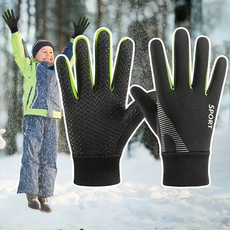 东北哈尔滨儿童打雪仗手套男女孩骑行防风玩滑雪加绒防水冬季保暖