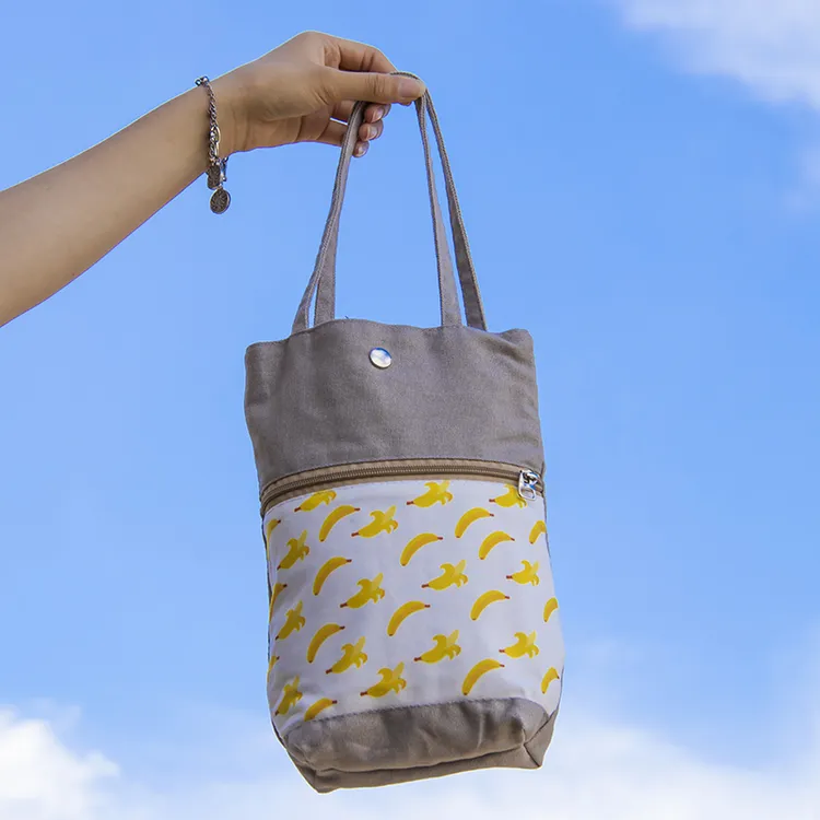 手提包女放保温杯焖烧壶雨伞手拎包大容量新款韩版百搭帆布手提袋