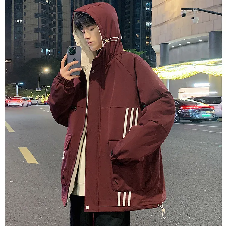 Manloric/蒙洛里克韩版棉衣连帽棉服棉袄大学生洋气男装男士外套