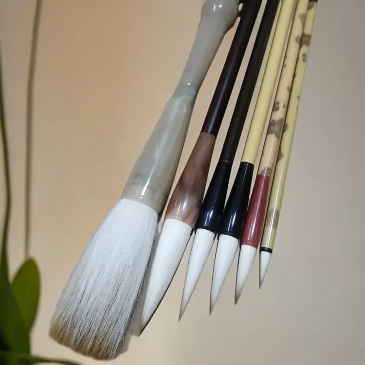 书法国画书法国画用毛笔6支一套56兼毫]毛笔