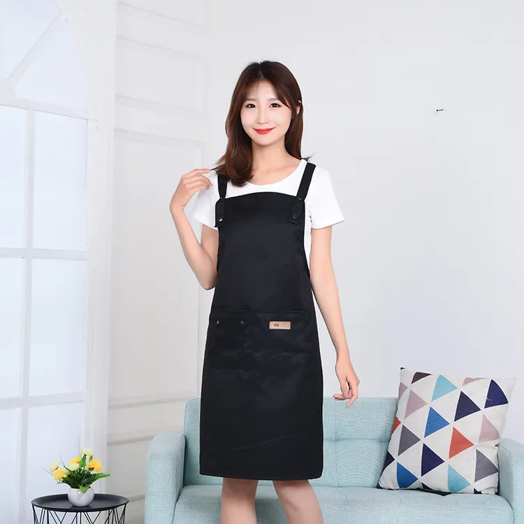 JIAQILI/佳绮利纯色北欧风围裙家用做饭防污防油工作服