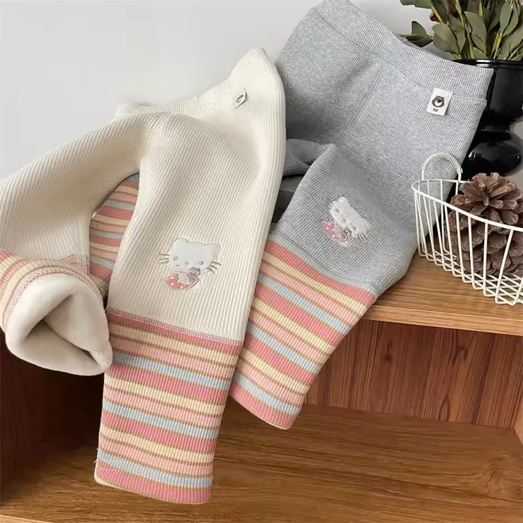 女童加绒加厚打底裤一体绒冬款秋冬宝宝洋气外穿保暖儿童打底裤