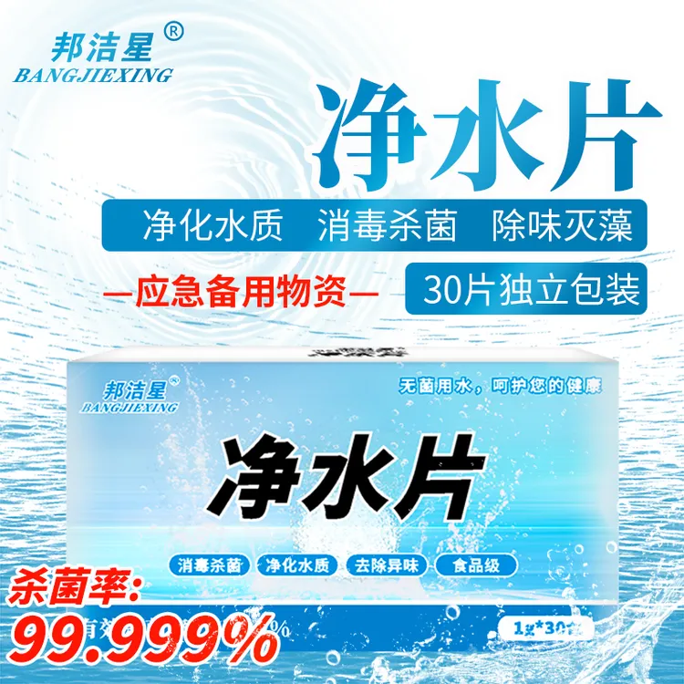 净水片小包装水井野外江水湖水水箱消毒杀菌灭藻虫除青苔独立包装