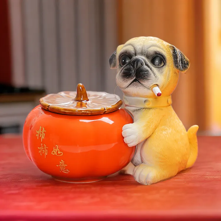 柿柿如意烟灰缸个性可爱家用生活老板实用网红爆款新家乔迁简单