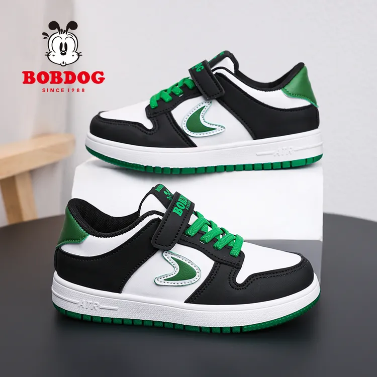 巴布豆童鞋2024秋季新款软底防滑中大童时尚板鞋男女童休闲运动鞋