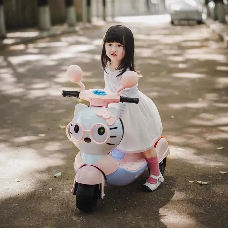 儿童电动车摩托车带遥控可充电宝宝1到6岁男女可坐玩具电瓶三轮车