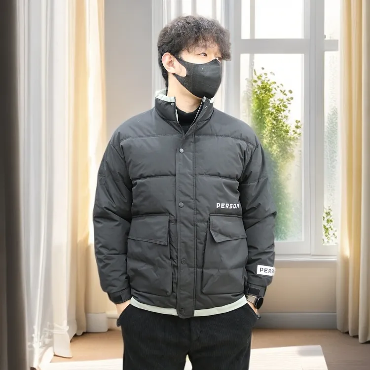 【24018】2024冬季立领无帽休闲棉服男士短款时尚百搭情侣宽松加厚