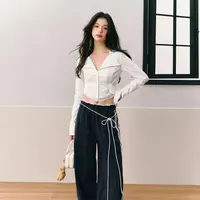 【梨梓佟专属】裤子女款爆款2025新款早春显瘦运动高腰宽松百搭直筒休闲阔腿裤