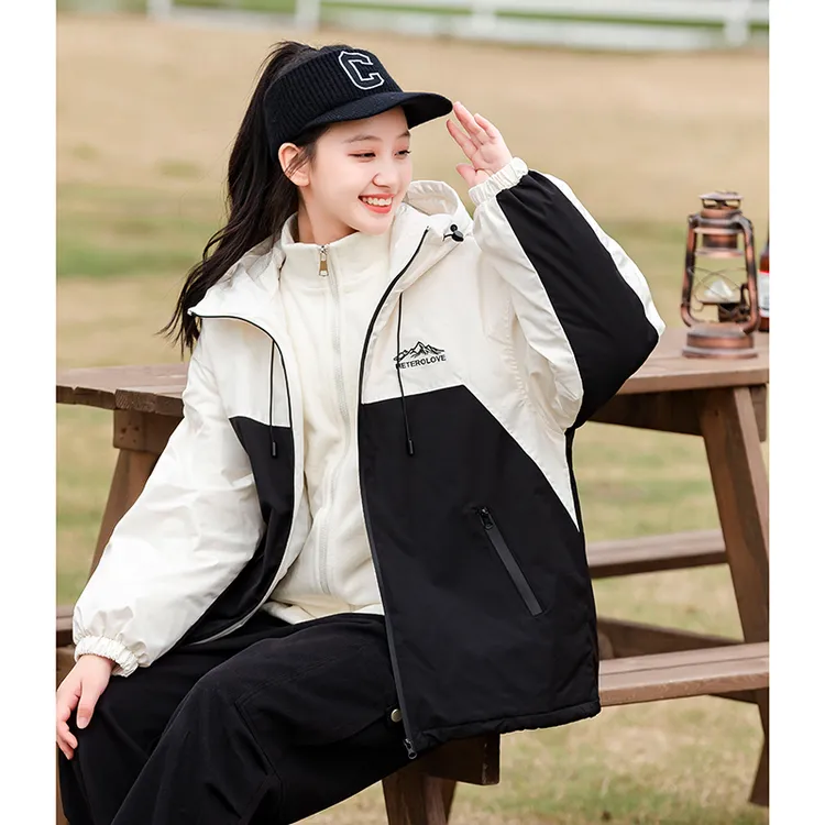 初中生棉服外套派克服2024冬季少女高中学生15岁17大童冬装棉衣厚
