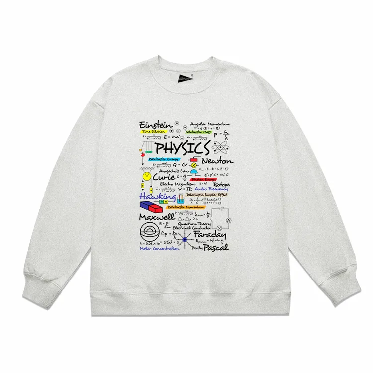 【彩色线条公式】原创情侣装秋冬装宽松情侣宽松款男女情侣卫衣