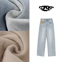 小九推荐为她动心 冬季新款百搭加厚加绒直筒牛仔裤-K6908