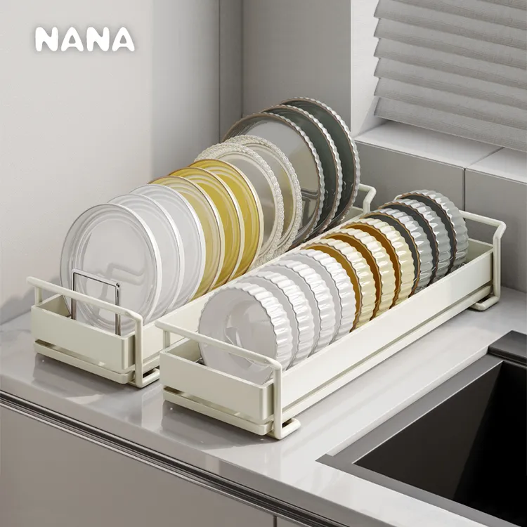 不锈钢碗碟收纳架碗盘沥水架碗架抽屉式内置沥水厨房收纳整理神器