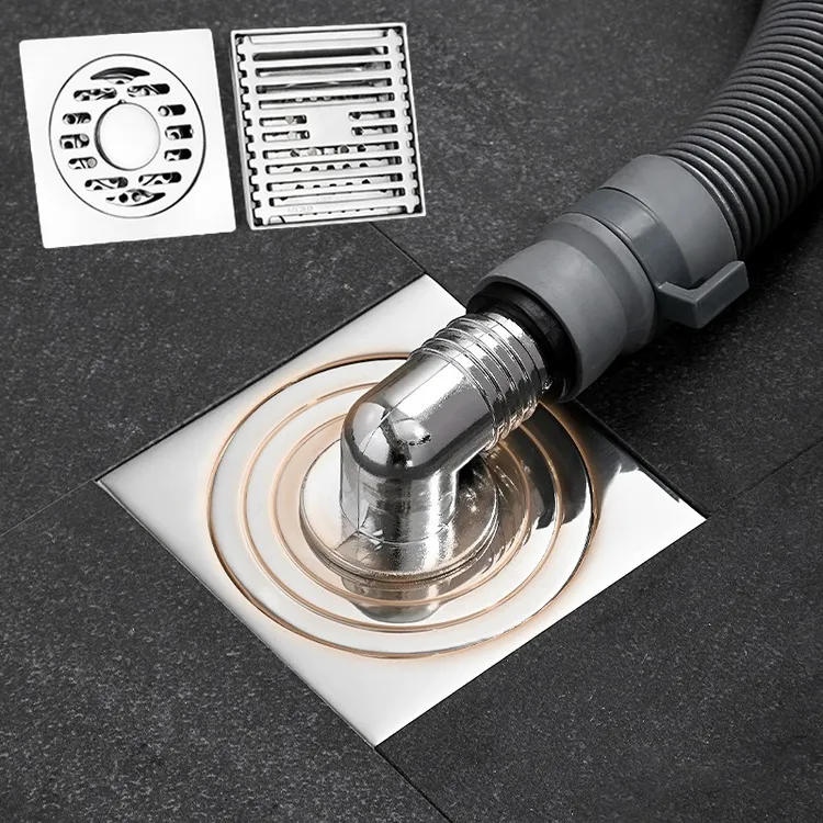 洗衣机地漏排水款密封弯头不锈钢大排量厕所卫生间两用防臭味神器