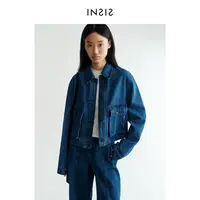 INSIS FEMME高能感长绒棉秋短箱型贴袋牛仔外套FN24313202