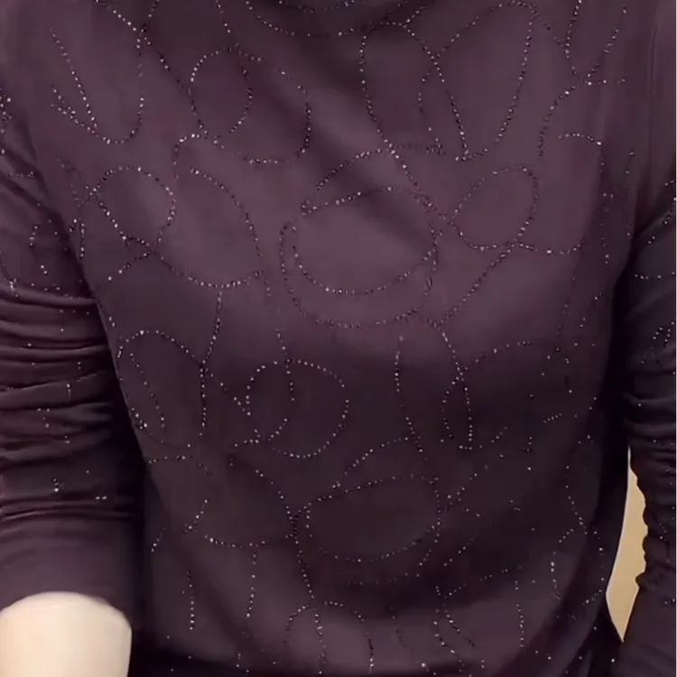 时尚百搭小高领高弹显瘦气质减龄打底衫