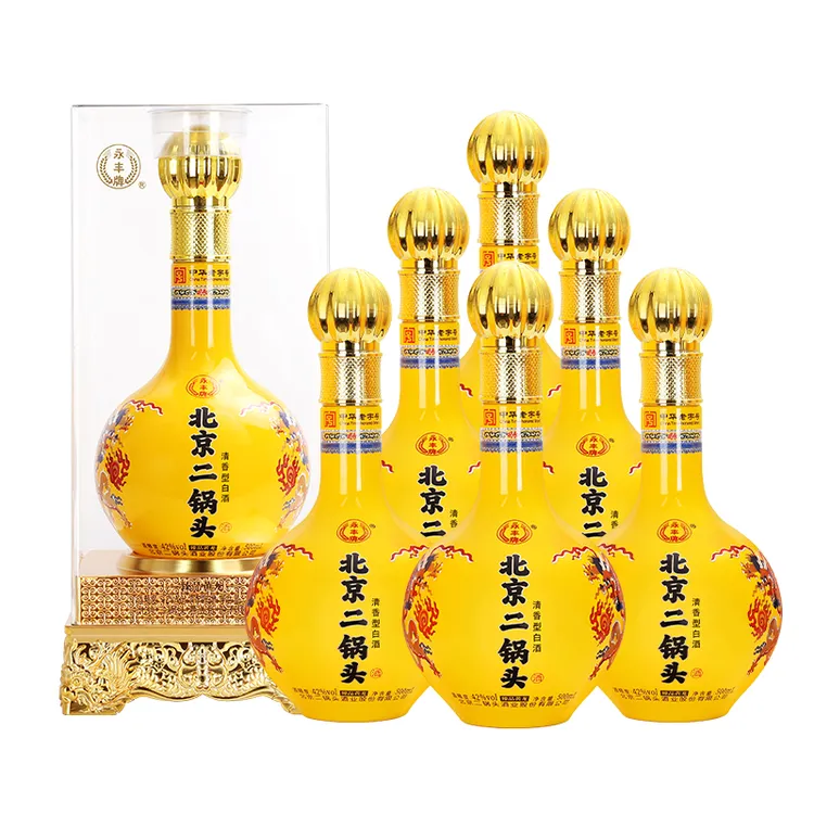 永丰牌二锅头 臻品黄龙  清香型白酒【T】42度500ml*6