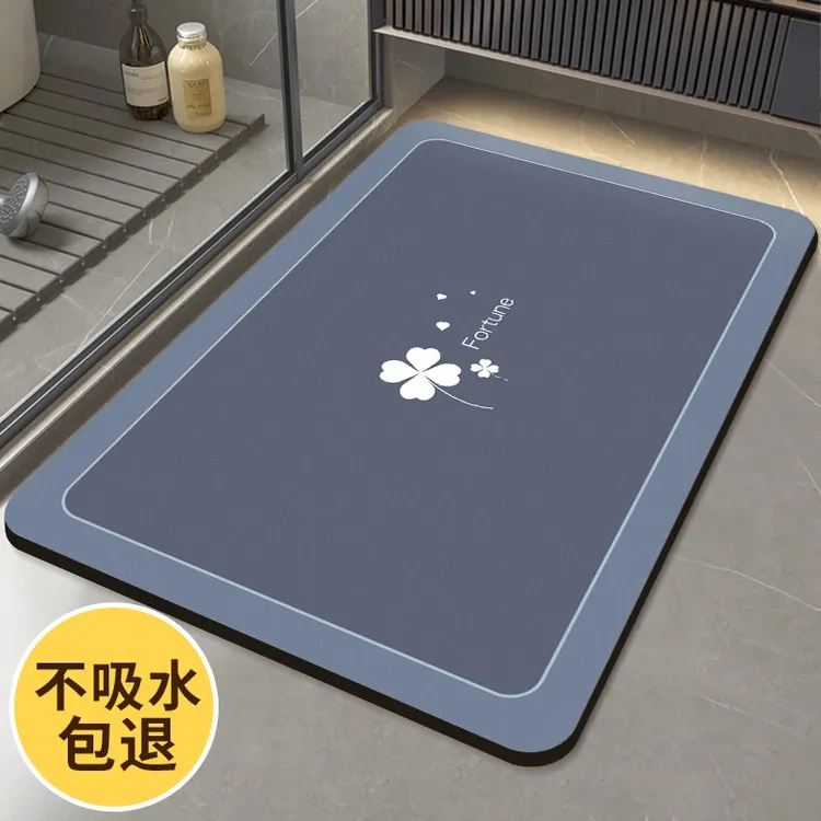 硅藻泥吸水垫入户门高档防滑速干0脚垫卫生间地垫加厚厨房门口垫