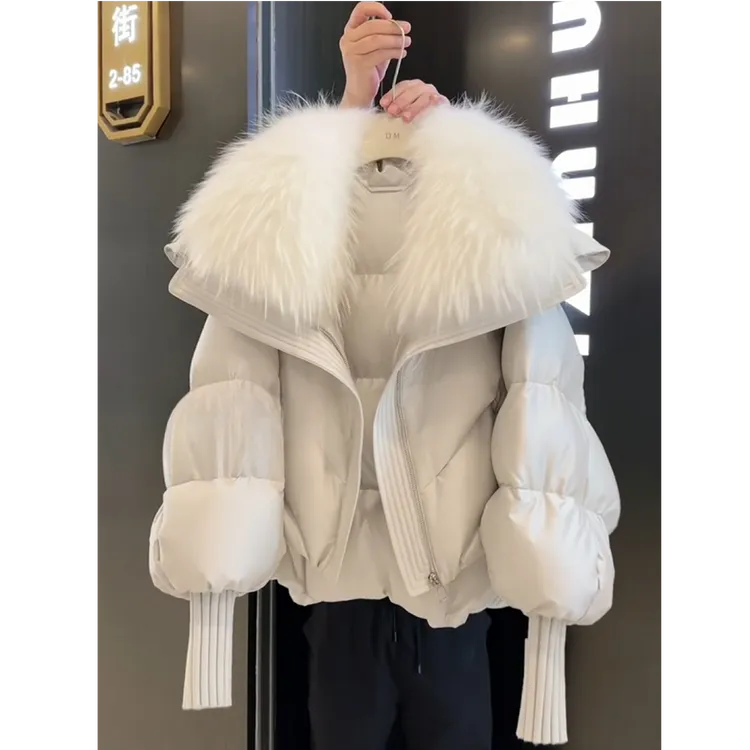 【当日发货】超好看毛领气质棉服爆款高端加厚抗寒保暖面包服外套冬