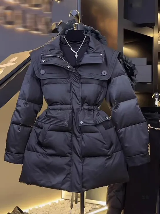 【当日发货】2025冬季新款小香风棉衣高级超好看气质黑色棉服外套女