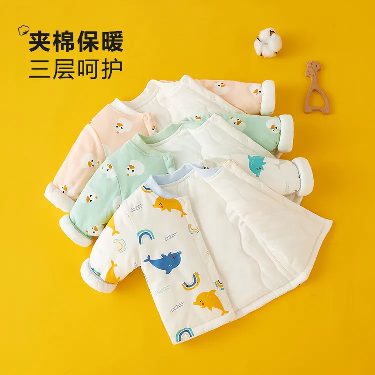 宝宝棉服秋冬加厚保暖单件上衣纯棉外出棉袄婴儿棉衣冬装夹棉外套