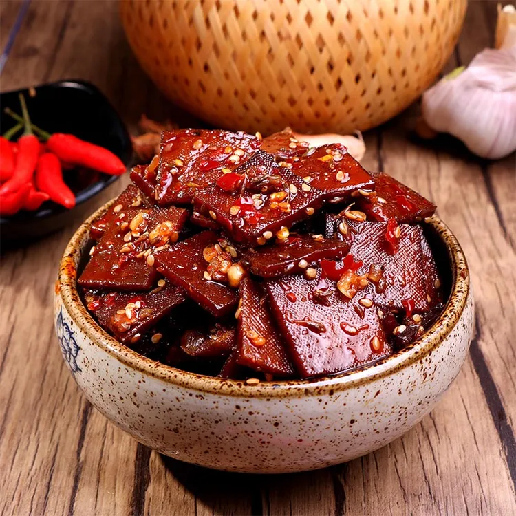 思乡山湖南特产即食平江酱干豆干香干零食小吃125g*4包装零食品
