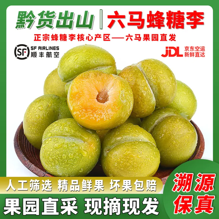【顺丰空运】贵州镇宁六马正宗蜂糖李精品新鲜礼盒产地现发礼盒装商品图
