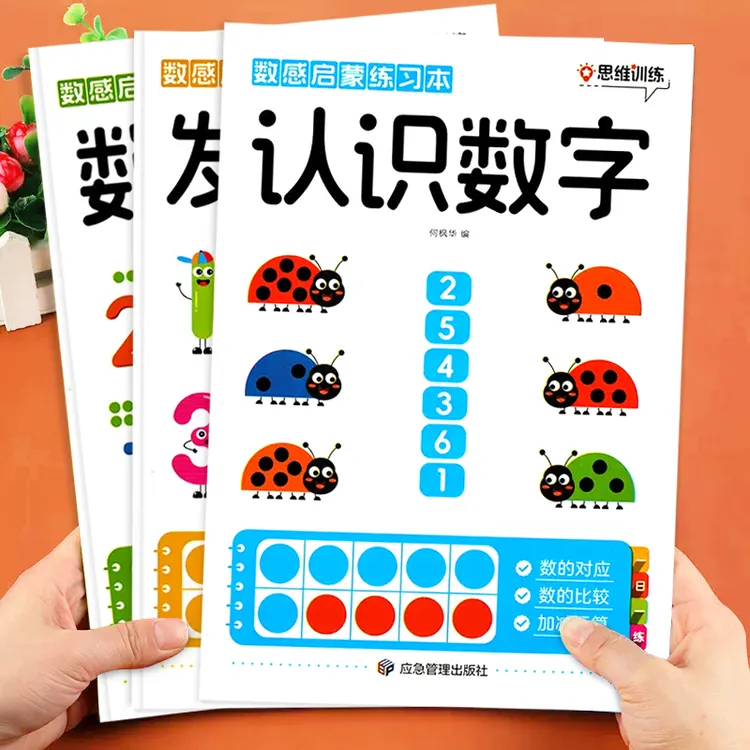 幼小衔接数感启蒙练习本3-6岁幼儿趣味数学练习册一日一练思维