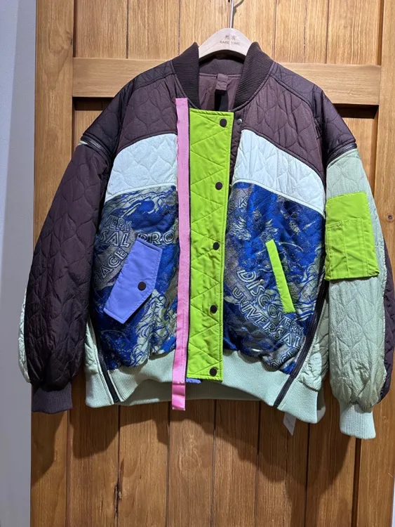 2024秋冬时尚棉衣潮流拼接休闲