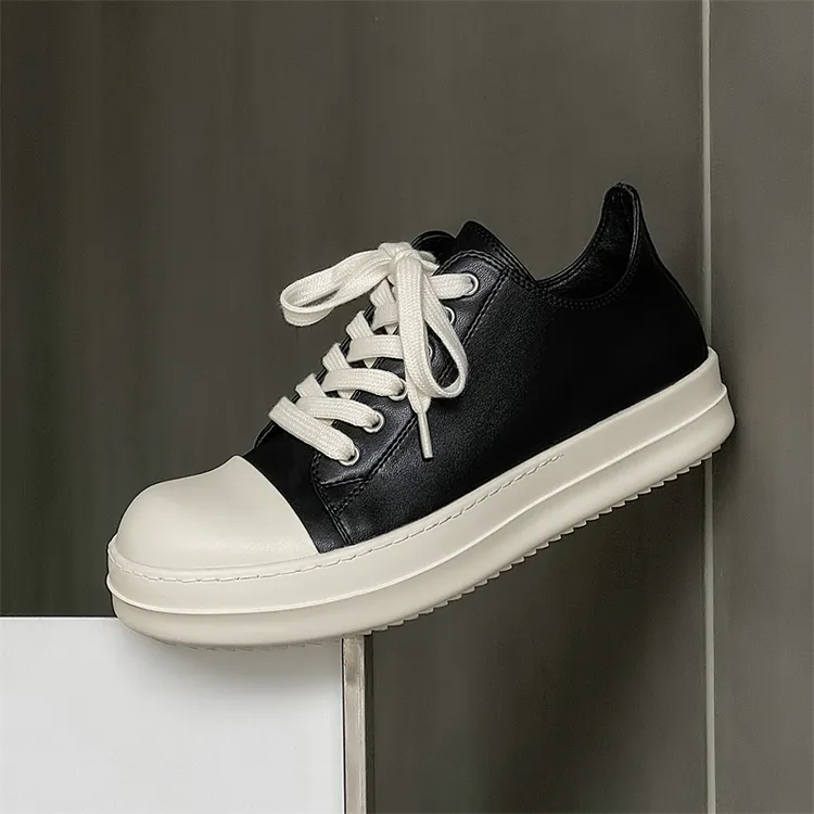 暗黑风休闲透气鞋子秋季cleanfit潮款大头德比鞋欧美低帮皮鞋男潮