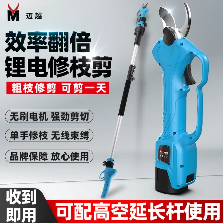 修剪树枝剪刀锂电修枝剪果树修枝剪进口高空伸缩剪子修剪树枝园林