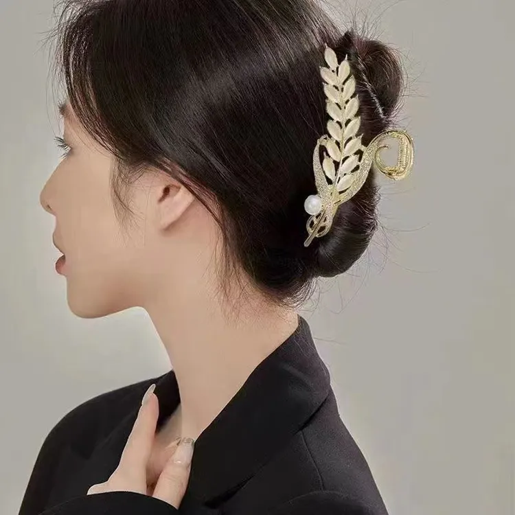 大号2026新款麦穗发夹时尚轻奢超仙抓夹后脑勺抓夹优雅网红女发饰