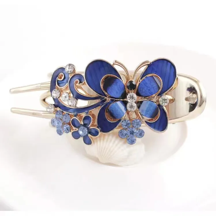 蝴蝶鸭嘴夹金属发夹优雅头发抓夹新娘可用头饰