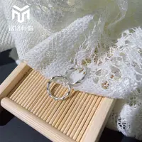 铭铭有你 足银耳饰 麻花耳圈  直径约13mm简约时尚 