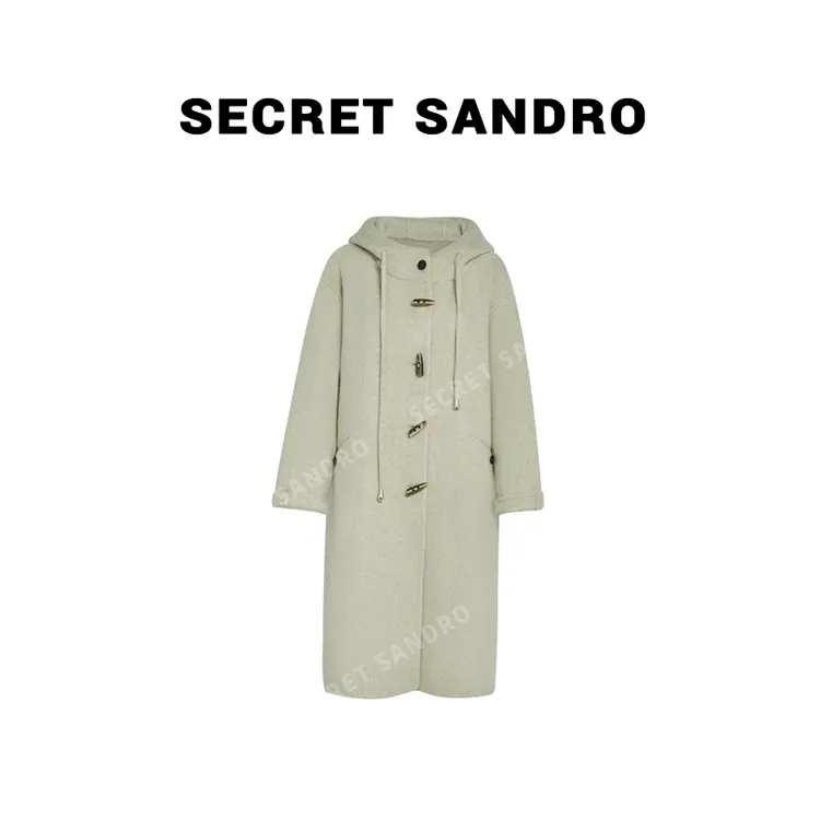【果绿大衣】【多娜&Secret Sandro粉丝专享】毛呢外套 V84200203R