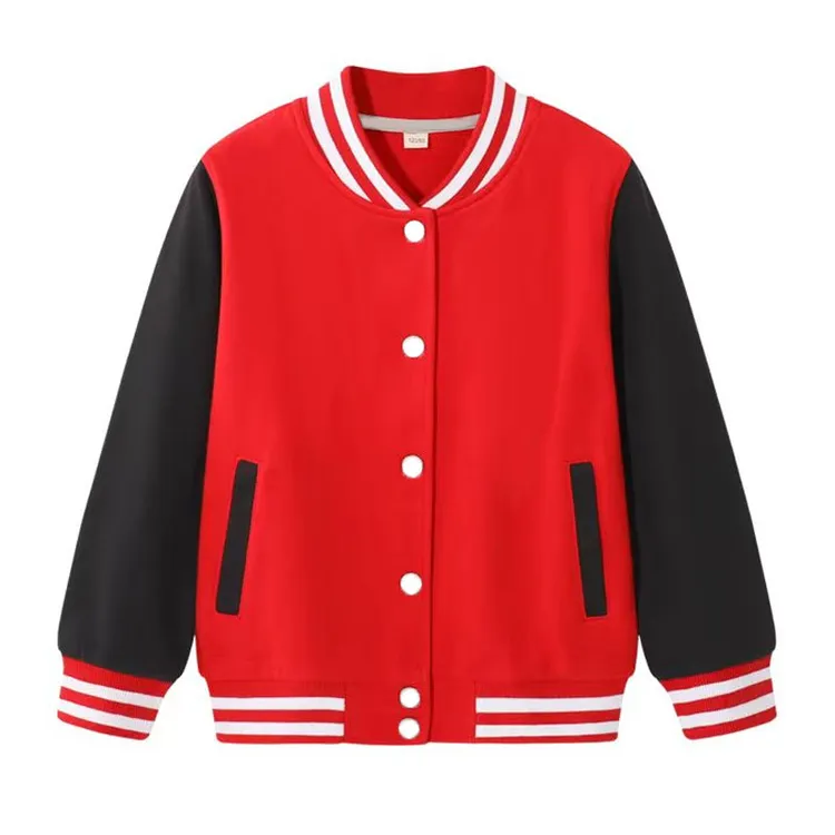 学生校服长袖春秋校服棒球服小立领卫衣幼儿园校服长袖白扣棒球服