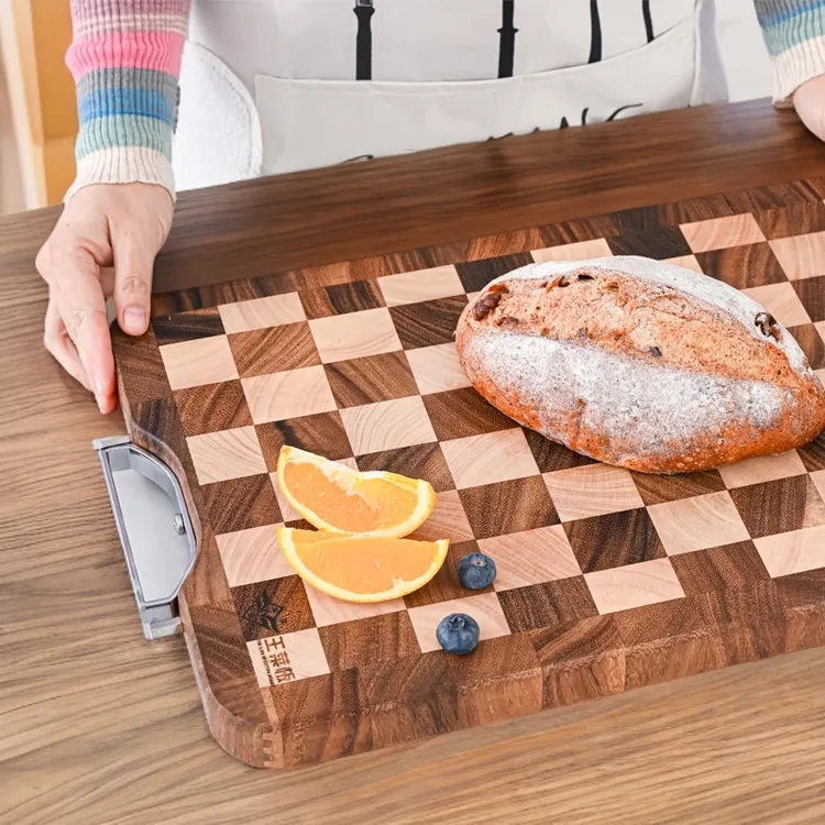 王菜板棋盘格菜板双面切菜板站立式物理防霉案板防滑菜板菜板