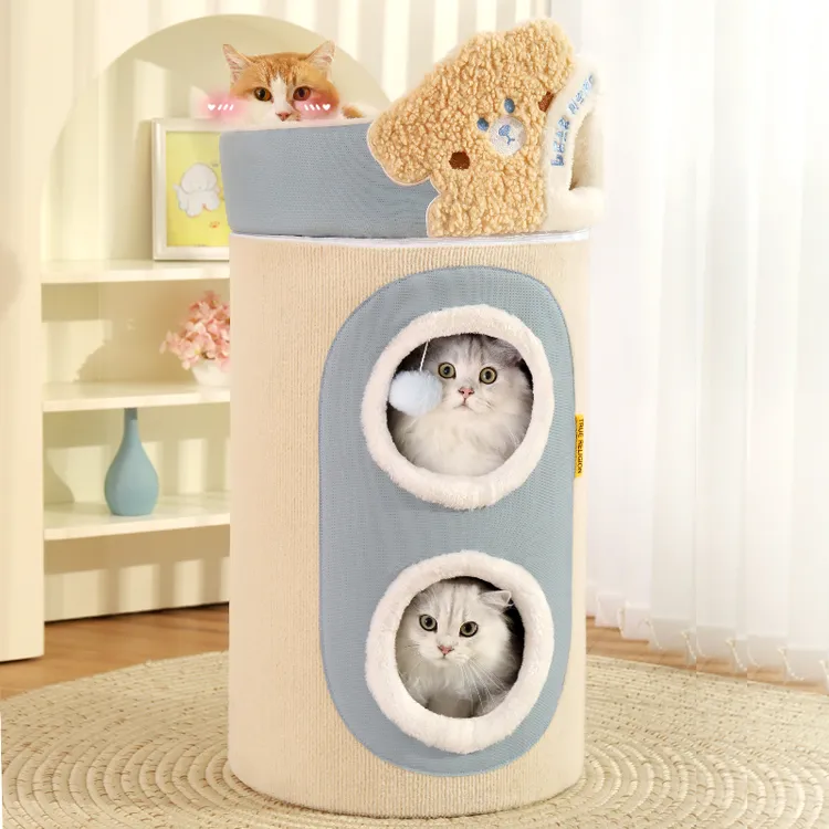 猫爬架猫窝一体多层小户型不占地家用猫架树洞猫抓板耐磨冬季保暖
