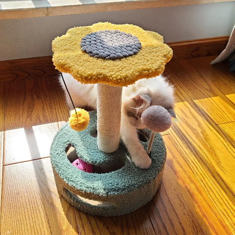 猫爬架小型猫咪猫窝剑麻猫抓板猫树一体猫架子猫抓柱幼猫宠物玩具