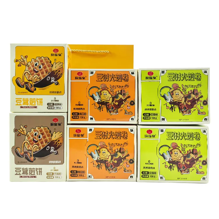 玛瑙泉豆茸煎饼豆渣饼干豆时光煎卷煎饼礼盒办公室休闲零食