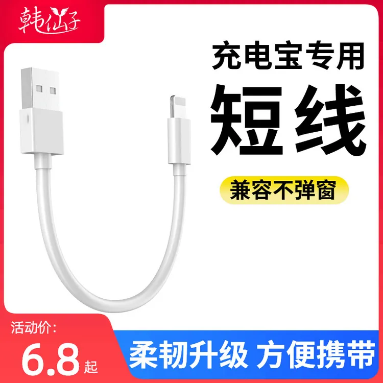 适用苹果充电线短款13充电宝专用iPhone13pro数据线14短12快充线