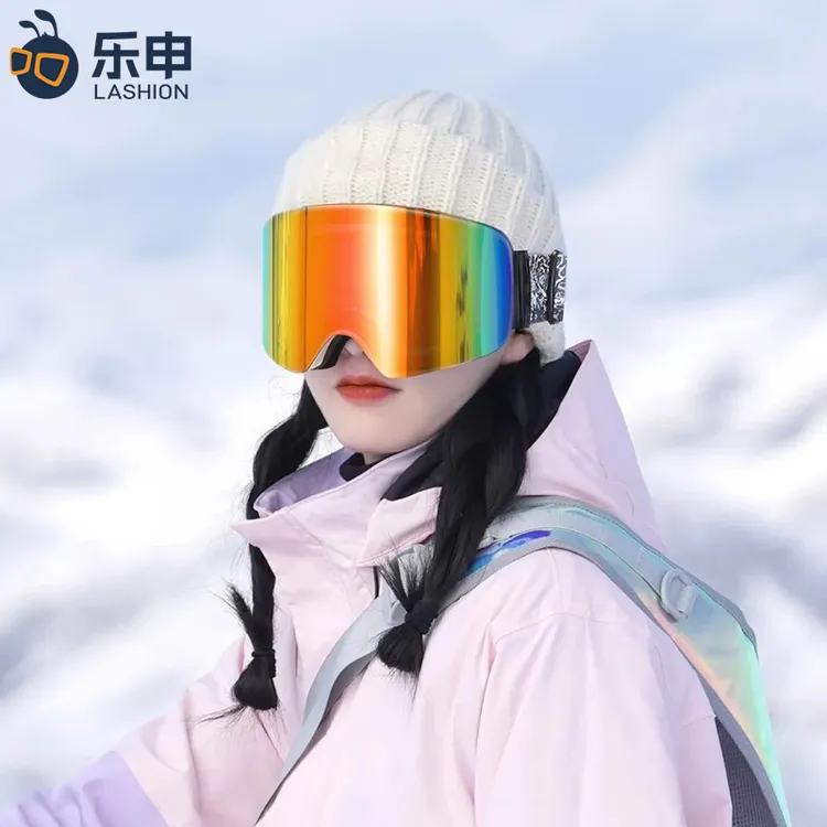 乐申滑雪眼镜护目镜冬季防雾女款成人专业防风雪户外冬天登山雪镜